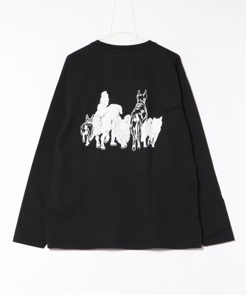 CORISCO(コリスコ)の「モノトーンアニマル柄ロンTEE(M1)(Tシャツ/カットソー・メンズ・オートミール/キナリ/グレー系1/ブラック系1/ブラック系2/ホワイト系1/ホワイト系2/グレー系2・MEDIUM/LARGE/X-LARGE)」の9枚目の写真