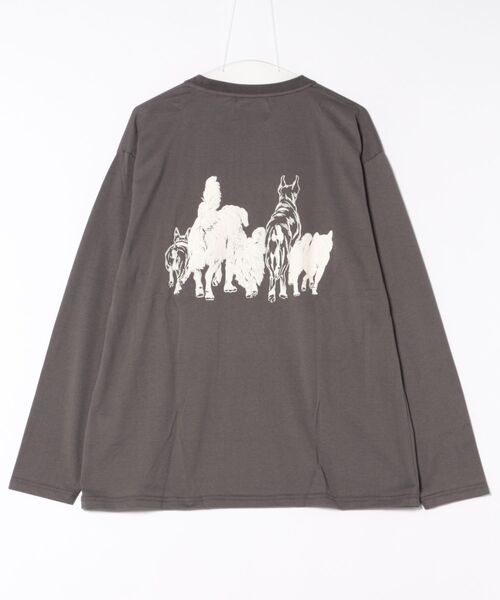 CORISCO(コリスコ)の「モノトーンアニマル柄ロンTEE(M1)(Tシャツ/カットソー・メンズ・オートミール/キナリ/グレー系1/ブラック系1/ブラック系2/ホワイト系1/ホワイト系2/グレー系2・MEDIUM/LARGE/X-LARGE)」の10枚目の写真