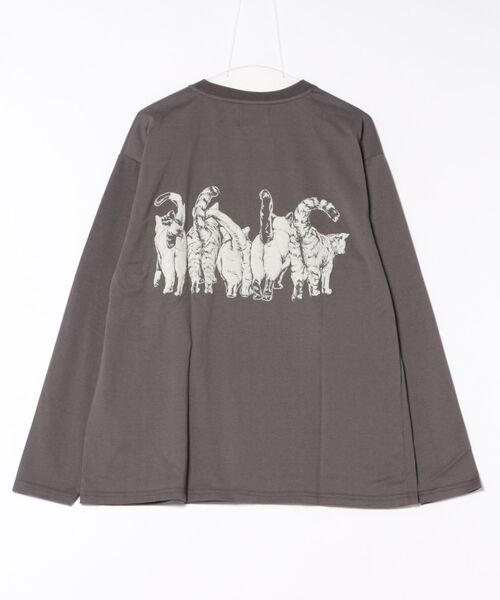 CORISCO(コリスコ)の「モノトーンアニマル柄ロンTEE(M1)(Tシャツ/カットソー・メンズ・オートミール/キナリ/グレー系1/ブラック系1/ブラック系2/ホワイト系1/ホワイト系2/グレー系2・MEDIUM/LARGE/X-LARGE)」の11枚目の写真
