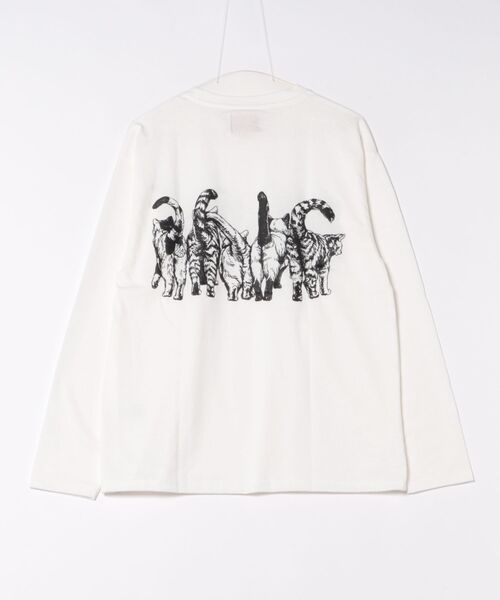 CORISCO(コリスコ)の「モノトーンアニマル柄ロンTEE(M1)(Tシャツ/カットソー・メンズ・オートミール/キナリ/グレー系1/ブラック系1/ブラック系2/ホワイト系1/ホワイト系2/グレー系2・MEDIUM/LARGE/X-LARGE)」の12枚目の写真