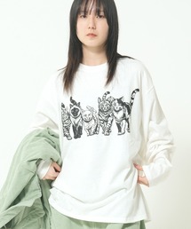 モノトーンアニマル柄ロンTEE(M1)