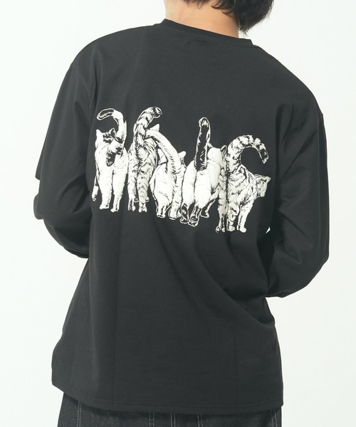 CORISCO(コリスコ)の「モノトーンアニマル柄ロンTEE(M1)(Tシャツ/カットソー・メンズ・オートミール/キナリ/グレー系1/ブラック系1/ブラック系2/ホワイト系1/ホワイト系2/グレー系2・MEDIUM/LARGE/X-LARGE)」の22枚目の写真