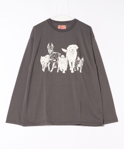 CORISCO(コリスコ)の「モノトーンアニマル柄ロンTEE(M1)(Tシャツ/カットソー・メンズ・オートミール/キナリ/グレー系1/ブラック系1/ブラック系2/ホワイト系1/ホワイト系2/グレー系2・MEDIUM/LARGE/X-LARGE)」の15枚目の写真