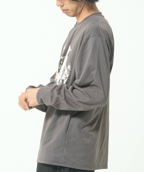 CORISCO(コリスコ)の「モノトーンアニマル柄ロンTEE(M1)(Tシャツ/カットソー・メンズ・オートミール/キナリ/グレー系1/ブラック系1/ブラック系2/ホワイト系1/ホワイト系2/グレー系2・MEDIUM/LARGE/X-LARGE)」の16枚目の写真