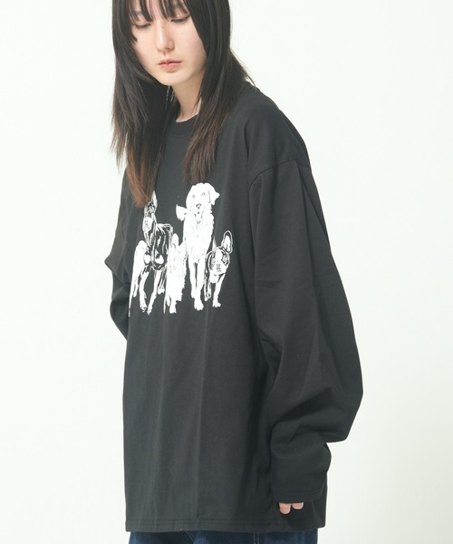 CORISCO(コリスコ)の「モノトーンアニマル柄ロンTEE(M1)(Tシャツ/カットソー・メンズ・オートミール/キナリ/グレー系1/ブラック系1/ブラック系2/ホワイト系1/ホワイト系2/グレー系2・MEDIUM/LARGE/X-LARGE)」の20枚目の写真