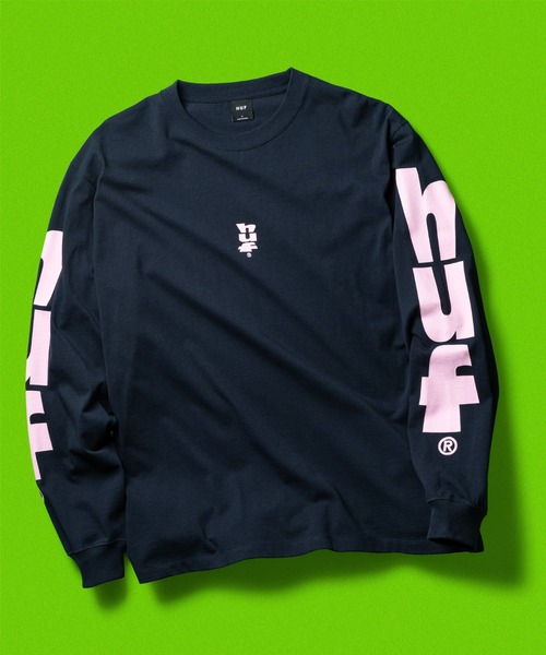 HUF（ハフ）の「MEGABLAST LS TEE（Tシャツ/カットソー・メンズ・ホワイト/ブラック/ブルー系その他/アッシュ/ネイビー・S/M/L/XL/XXL/XS）」の4枚目の写真