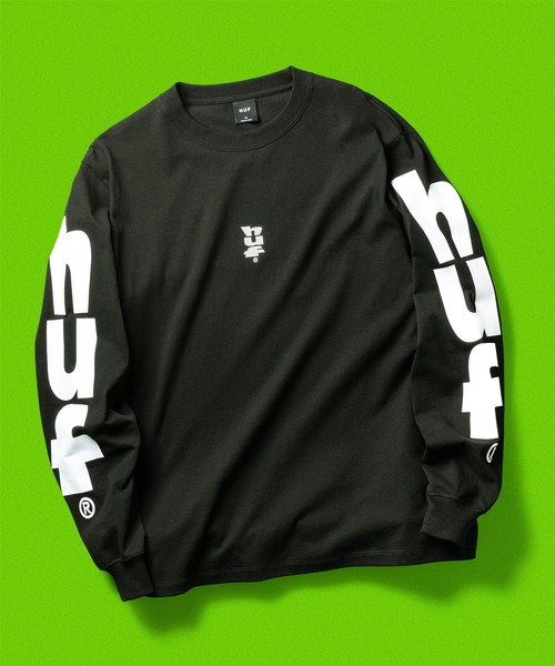 HUF（ハフ）の「MEGABLAST LS TEE（Tシャツ/カットソー・メンズ・ホワイト/ブラック/ブルー系その他/アッシュ/ネイビー・S/M/L/XL/XXL/XS）」の2枚目の写真