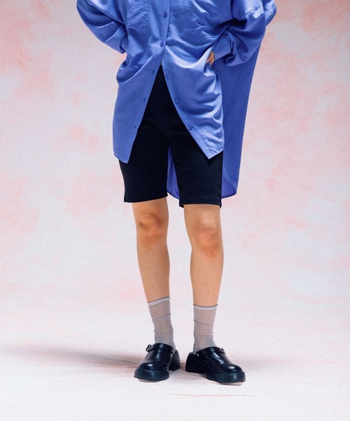 LEPSIM(レプシィム)の「バイカーパンツ 582163(その他パンツ・レディース・グレー/ブラック・FREE)」の3枚目の写真