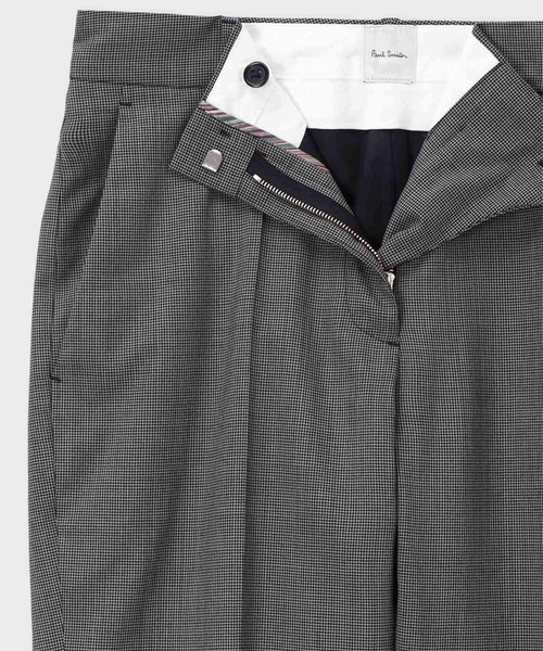 Paul Smith（ポールスミス）の「ウィメンズ マイクロ ハウンドトゥース テーパードパンツ / 255022 264TH（スラックス・レディース・グレー/ネイビー・40/38）」の4枚目の写真