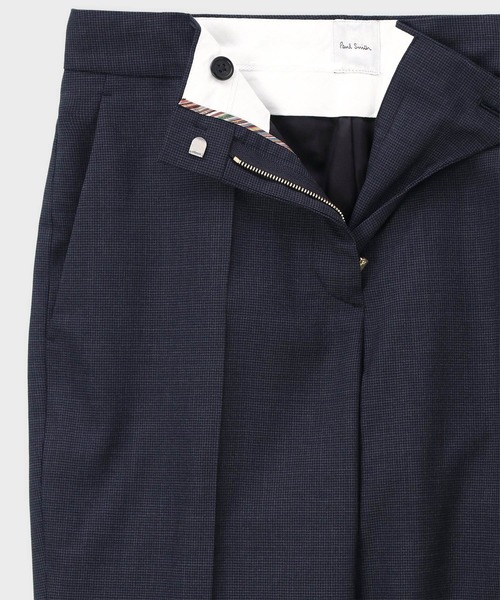 Paul Smith（ポールスミス）の「ウィメンズ マイクロ ハウンドトゥース テーパードパンツ / 255022 264TH（スラックス・レディース・グレー/ネイビー・40/38）」の6枚目の写真