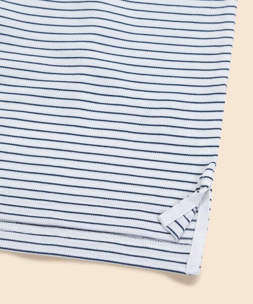 BROOKS BROTHERS(ブルックスブラザーズ)の「スーピマコットンストレッチ GFロゴ シンストライプ ロングスリーブポロシャツ Slim Fit(ポロシャツ・メンズ・ホワイト/ネイビー/レッド・LARGE/SMALL/X-LARGE/MEDIUM)」の5枚目の写真