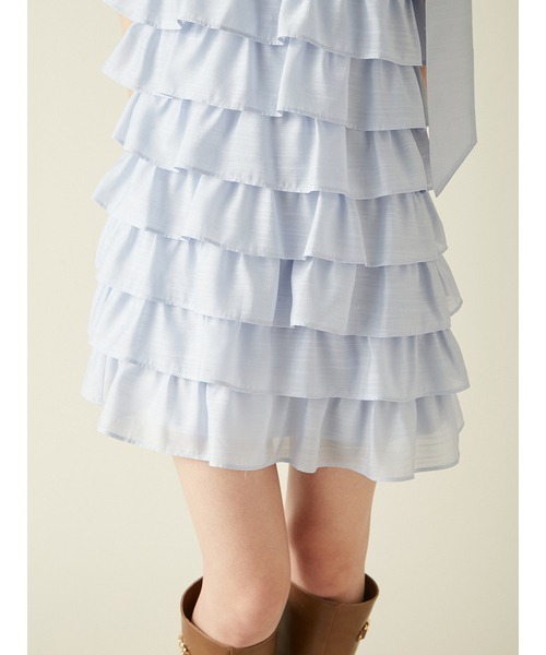 フリルボウタイミニドレス（ドレス）｜LILY BROWN（リリーブラウン）の