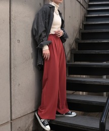 HUG.U（ハグユー）の「＜選べる3丈/2タイプ＞ シワになりにくい美シルエットパンツ（その他パンツ・レディース）」