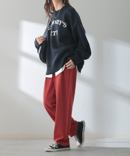 HUG.U（ハグユー）の「＜選べる3丈/2タイプ＞ シワになりにくい美シルエットパンツ（その他パンツ・レディース・ブラック/ネイビー/ブラウン/レッド/オリーブ/ブラック系その他/ブラウン系その他/グリーン系その他/ブルー系その他/レッド系その他/グレイッシュブルー/ブルー系その他2・M(レギュラー丈)/M(トール丈)/L(レギュラー丈)/L(トール丈)/M(ショート丈)/L(ショート丈)）」の14枚目の写真