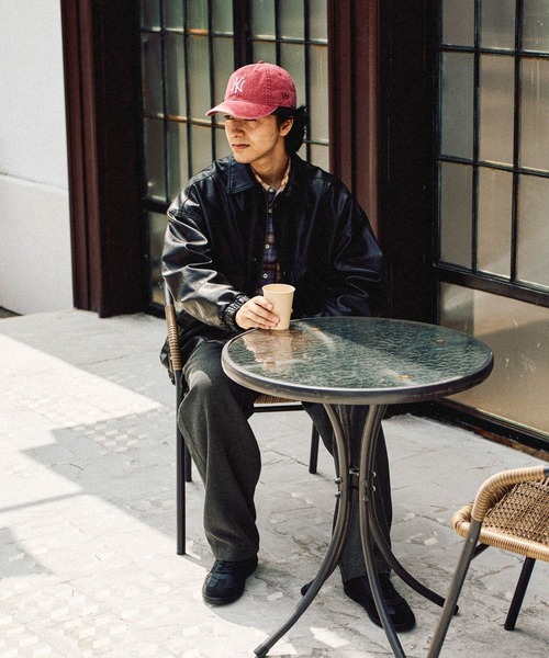 niko and...（ニコアンド）の「フェイクレザーブルゾン（ブルゾン・メンズ・ブラック/ダークブラウン・MEDIUM/LARGE）」の4枚目の写真