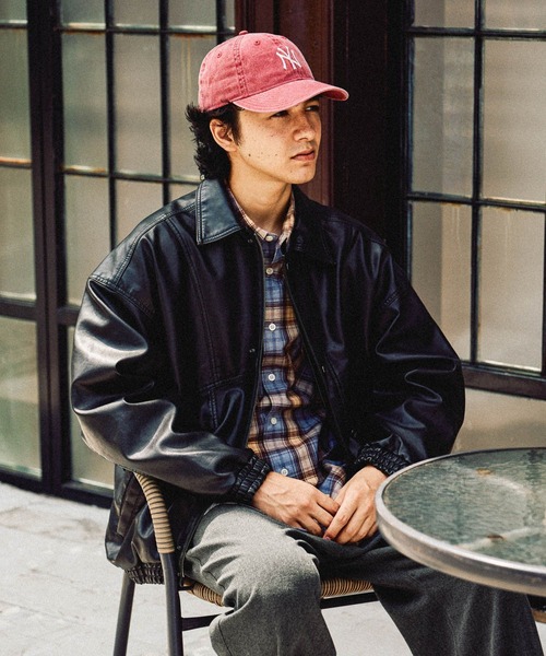 niko and...（ニコアンド）の「フェイクレザーブルゾン（ブルゾン・メンズ・ブラック/ダークブラウン・MEDIUM/LARGE）」の6枚目の写真