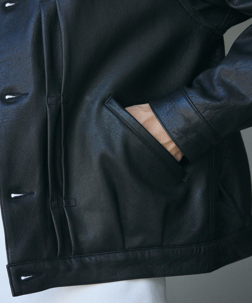 【最終値下げ】25SS即完売品NZラムレザー トラッカーＭサイズ ジャーナルスタンダード JOURNAL STANDARD NZラムレザー トラッカー