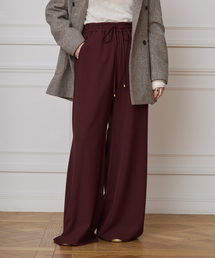 完売商品　IENA LA BOUCLE 麻シーチングイージーパンツ34 IENA LA BOUCLE ポリエステルトロイージーパンツ（その他パンツ