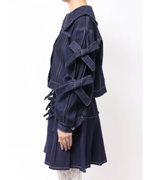 merry jenny(メリージェニー)の「Bigリボンデニムジャケット(デニムジャケット・レディース・ブルー/ブラック・FREE)」の11枚目の写真