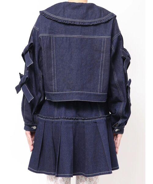 merry jenny(メリージェニー)の「Bigリボンデニムジャケット(デニムジャケット・レディース・ブルー/ブラック・FREE)」の12枚目の写真