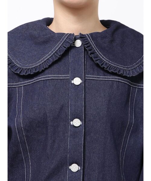 merry jenny(メリージェニー)の「Bigリボンデニムジャケット(デニムジャケット・レディース・ブルー/ブラック・FREE)」の3枚目の写真