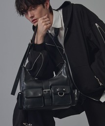 ANEDIST(AfBXg)half moon multi pocket shoulder bag / n[t[}`|PbgV_[obO(V_[obO)