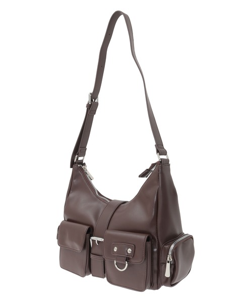 セール】half moon multi pocket shoulder bag / ハーフムーンマルチ