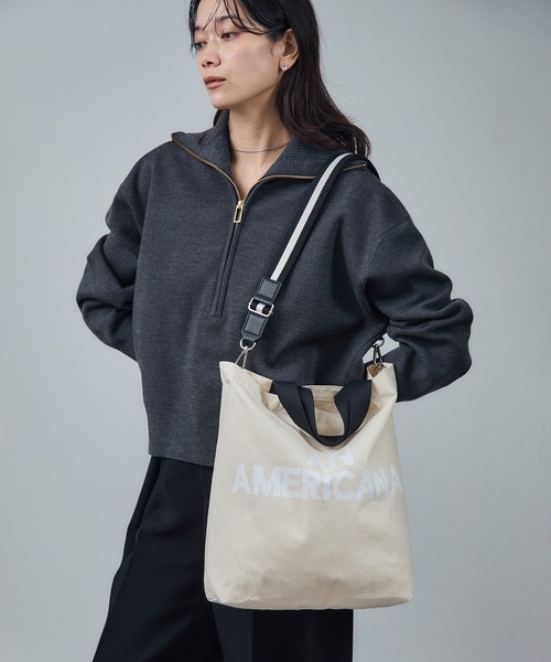 AMERICANA（アメリカーナ）の「【Americana（アメリカーナ） for SALON】2WAYトートバッグ（トートバッグ・レディース・ホワイト/ブラック・FREE）」の20枚目の写真
