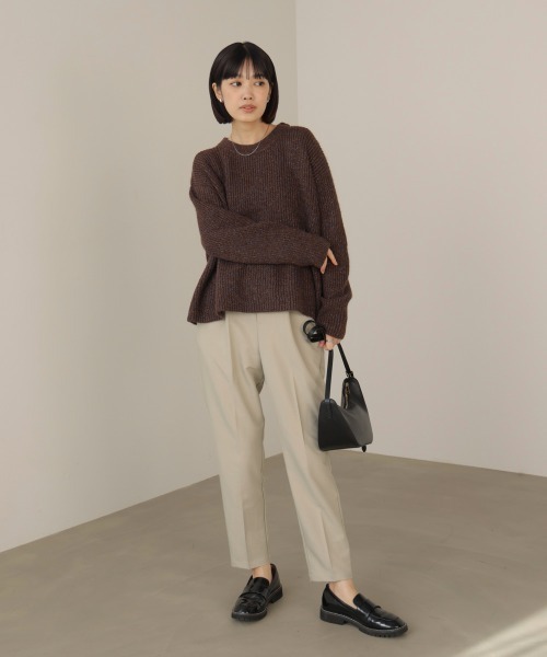 Bou Jeloud(ブージュルード)の「スラっとテーパードパンツ(その他パンツ・レディース・カーキ/ブラック/キャメル/ベージュ・38/40)」の11枚目の写真
