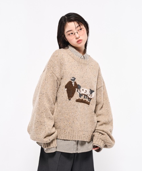 Volume Embroidrerd knit/ボリューム刺繍ニット（ニット