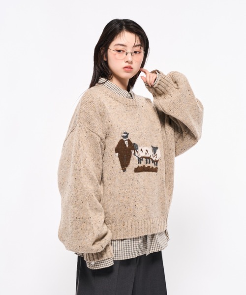 Volume Embroidrerd knit/ボリューム刺繍ニット（ニット