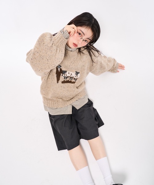 embryoニット Volume Embroidrerd knit/ボリューム刺繍ニット（ニット