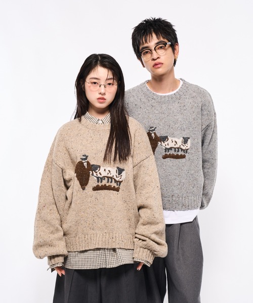 DOLCE&GABBANA 刺繍入りセーター DOLCE&GABBANA（ニット/セーター ・ グリーン・カーキ/緑色系