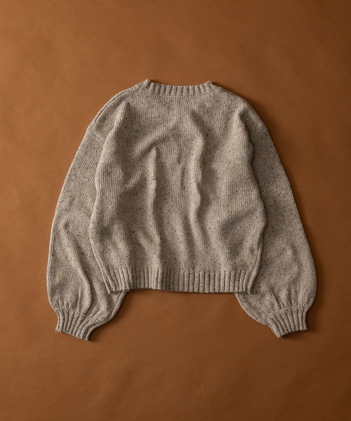 Elanque（エランク）の「Volume Embroidrerd knit/ボリューム刺繍ニット（ニット/セーター・メンズ・ベージュ/グレー・MEDIUM/LARGE）」の17枚目の写真