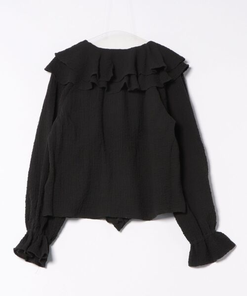 Ungrid（アングリッド）の「フリルデザインブラウス（シャツ/ブラウス・レディース・オフホワイト/ブルー/ブラック・FREE）」の4枚目の写真