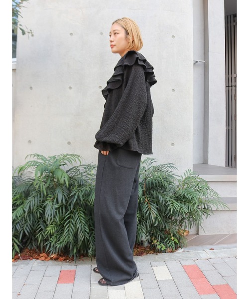 Ungrid（アングリッド）の「フリルデザインブラウス（シャツ/ブラウス・レディース・オフホワイト/ブルー/ブラック・FREE）」の20枚目の写真