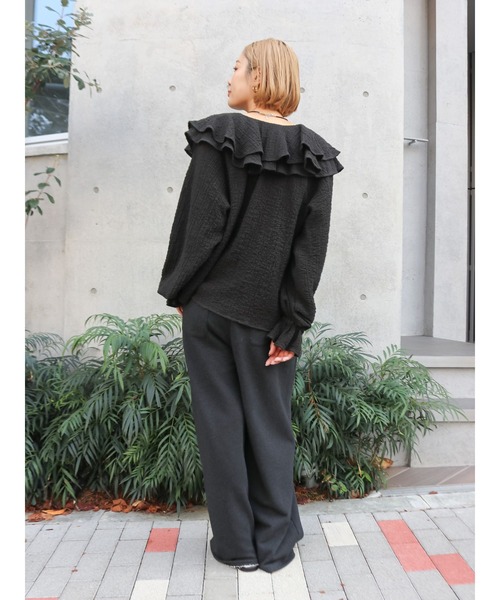 Ungrid（アングリッド）の「フリルデザインブラウス（シャツ/ブラウス・レディース・オフホワイト/ブルー/ブラック・FREE）」の21枚目の写真