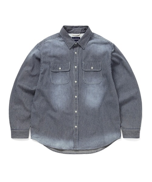 thisisneverthat（ディスイズネバーザット）の「Hickory Denim Shirt（シャツ/ブラウス・メンズ・ブルー系その他/インディゴブルー・L/M/S/XL）」の2枚目の写真