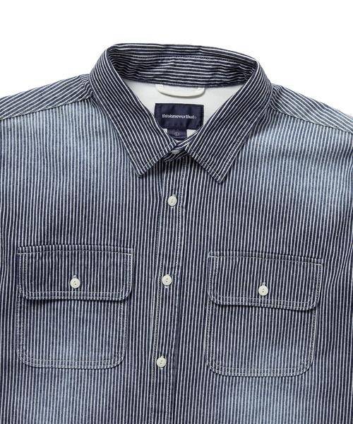thisisneverthat（ディスイズネバーザット）の「Hickory Denim Shirt（シャツ/ブラウス・メンズ・ブルー系その他/インディゴブルー・L/M/S/XL）」の3枚目の写真