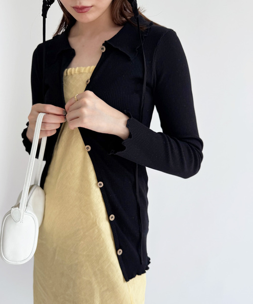BASERANGE(ベースレンジ)の「【BASERANGE/ベースレンジ】PRE ISO SHIRT(カーディガン/ボレロ・レディース・ブラック・SMALL)」の16枚目の写真
