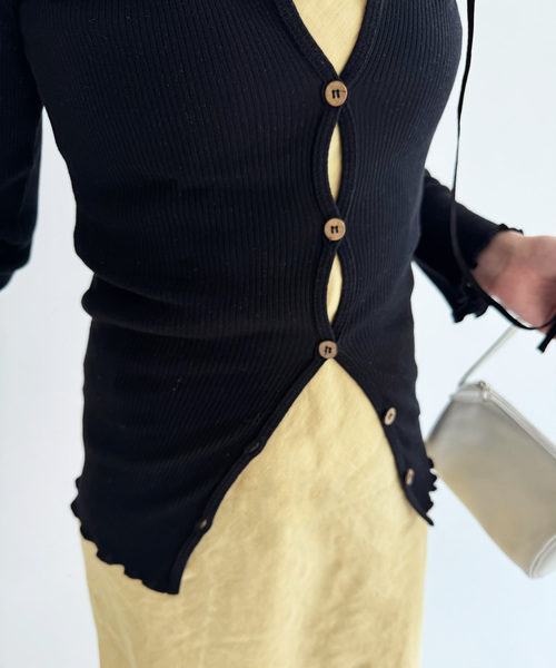 BASERANGE(ベースレンジ)の「【BASERANGE/ベースレンジ】PRE ISO SHIRT(カーディガン/ボレロ・レディース・ブラック・SMALL)」の15枚目の写真