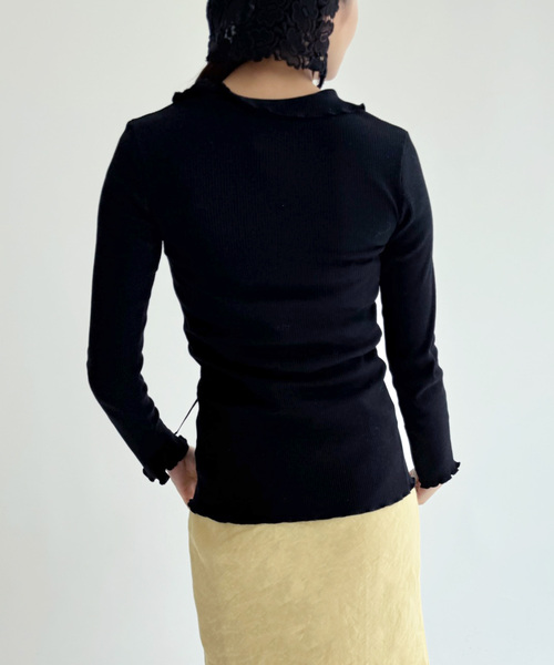 BASERANGE(ベースレンジ)の「【BASERANGE/ベースレンジ】PRE ISO SHIRT(カーディガン/ボレロ・レディース・ブラック・SMALL)」の13枚目の写真