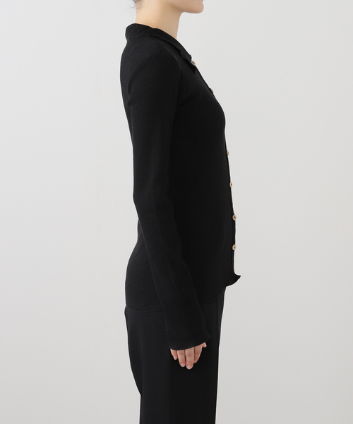 BASERANGE(ベースレンジ)の「【BASERANGE/ベースレンジ】PRE ISO SHIRT(カーディガン/ボレロ・レディース・ブラック・SMALL)」の7枚目の写真