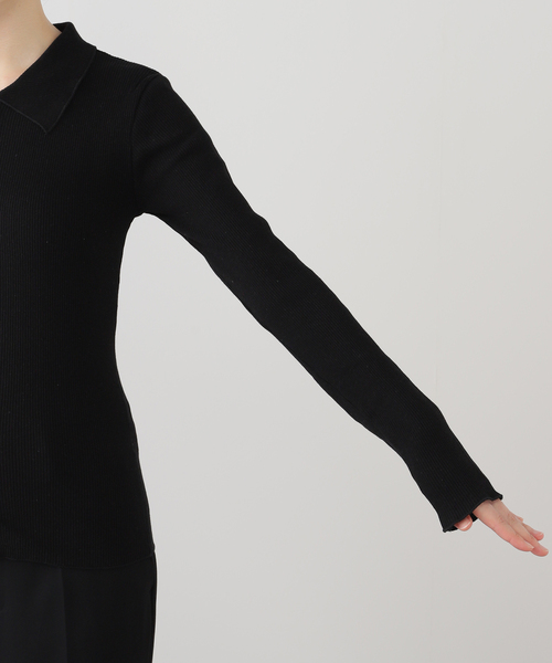 BASERANGE(ベースレンジ)の「【BASERANGE/ベースレンジ】PRE ISO SHIRT(カーディガン/ボレロ・レディース・ブラック・SMALL)」の6枚目の写真