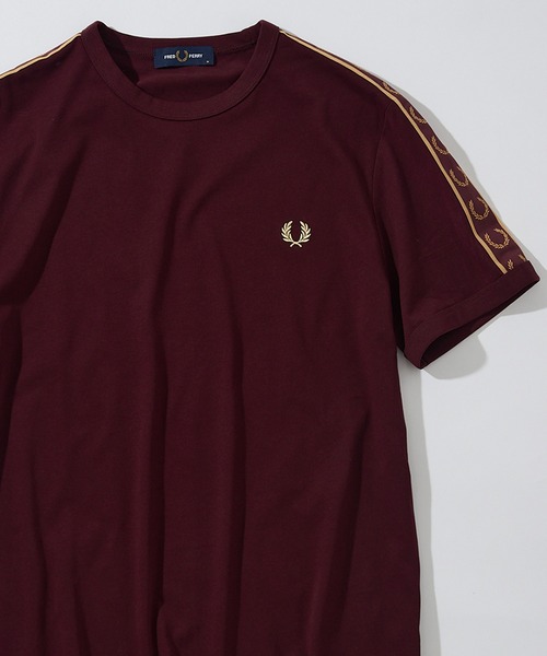 FRED PERRY（フレッドペリー）の「【FRED PERRY】ONTRAST TAPE RINGER T-SHIRT M4613（Tシャツ/カットソー・メンズ・ブラック/バーガンディー/ネイビー/オフホワイト・XL/L/M/S）」の4枚目の写真