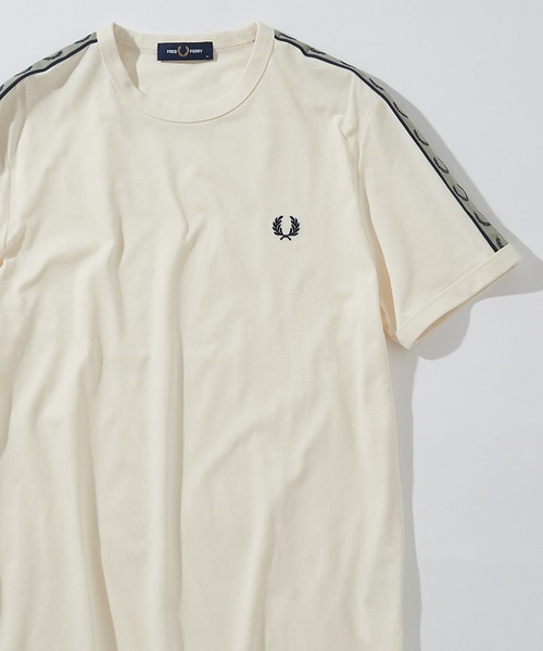 FRED PERRY（フレッドペリー）の「【FRED PERRY】ONTRAST TAPE RINGER T-SHIRT M4613（Tシャツ/カットソー・メンズ・ブラック/バーガンディー/ネイビー/オフホワイト・XL/L/M/S）」の2枚目の写真
