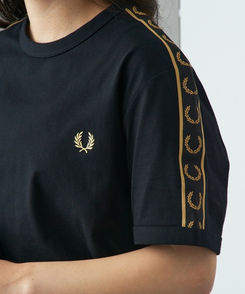 FRED PERRY（フレッドペリー）の「【FRED PERRY】ONTRAST TAPE RINGER T-SHIRT M4613（Tシャツ/カットソー・メンズ・ブラック/バーガンディー/ネイビー/オフホワイト・XL/L/M/S）」の9枚目の写真