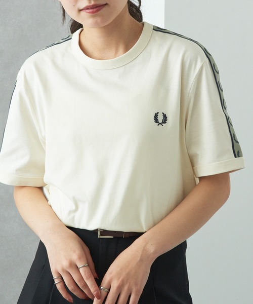 FRED PERRY（フレッドペリー）の「【FRED PERRY】ONTRAST TAPE RINGER T-SHIRT M4613（Tシャツ/カットソー・メンズ・ブラック/バーガンディー/ネイビー/オフホワイト・XL/L/M/S）」の19枚目の写真