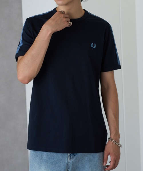 FRED PERRY（フレッドペリー）の「【FRED PERRY】ONTRAST TAPE RINGER T-SHIRT M4613（Tシャツ/カットソー・メンズ・ブラック/バーガンディー/ネイビー/オフホワイト・XL/L/M/S）」の22枚目の写真