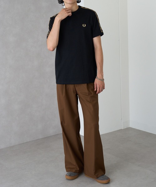 FRED PERRY（フレッドペリー）の「【FRED PERRY】ONTRAST TAPE RINGER T-SHIRT M4613（Tシャツ/カットソー・メンズ・ブラック/バーガンディー/ネイビー/オフホワイト・XL/L/M/S）」の15枚目の写真
